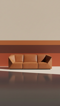 Brass-Trimmed Walnut Credenza